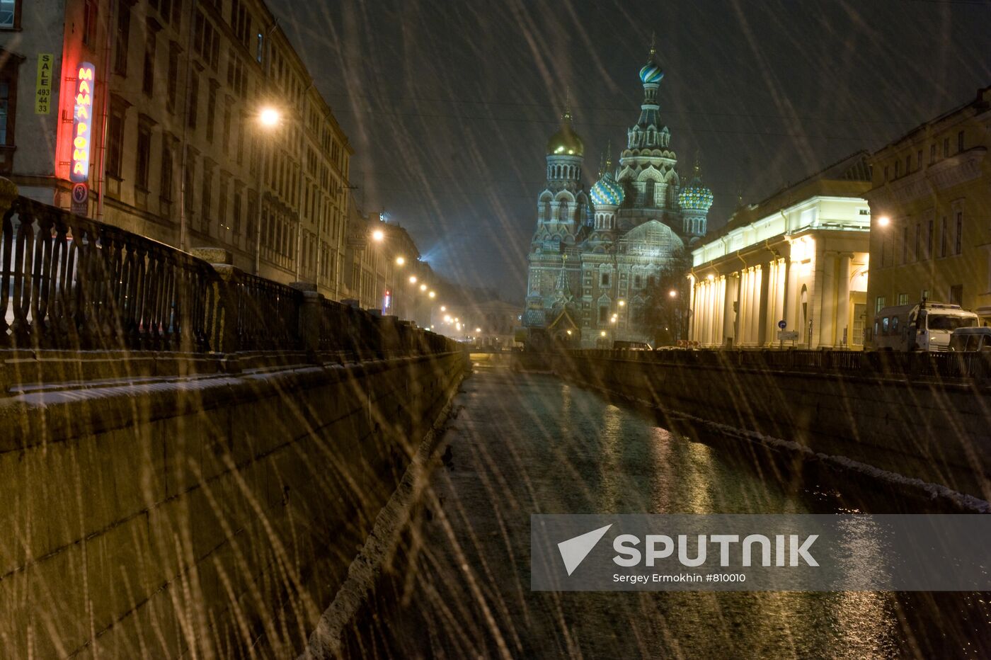 Snowstorm in St Petersburg