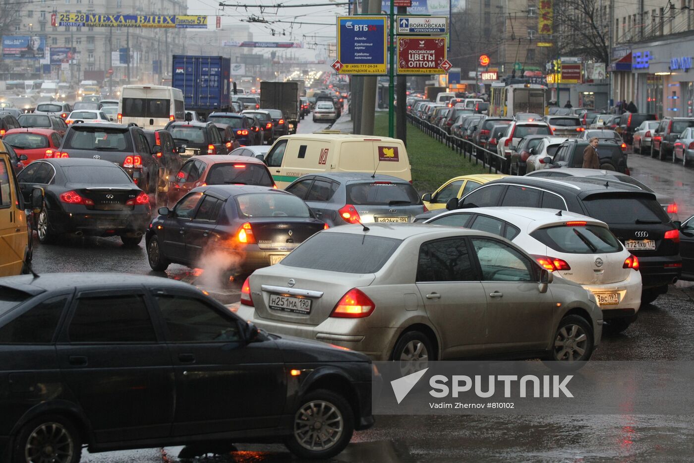 Traffic jams in Moscow