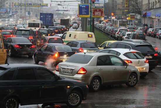Traffic jams in Moscow