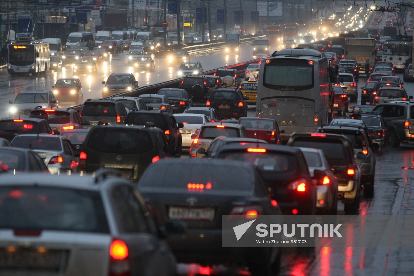 Traffic jams in Moscow
