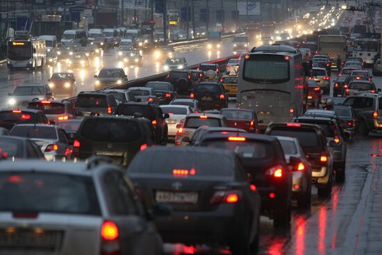 Traffic jams in Moscow