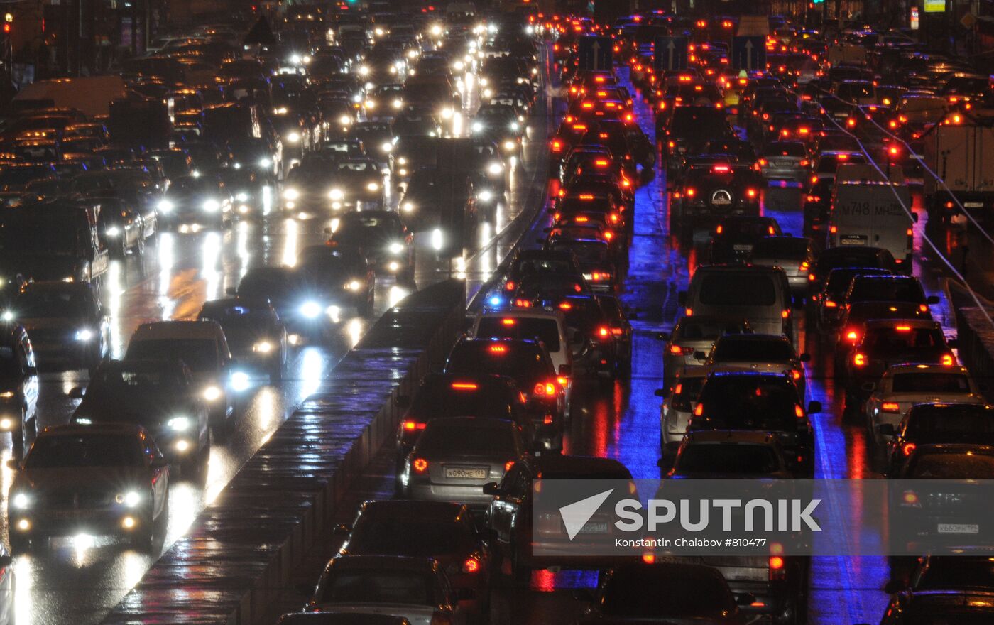 Traffic jams in Moscow