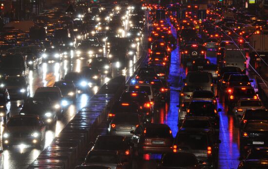 Traffic jams in Moscow