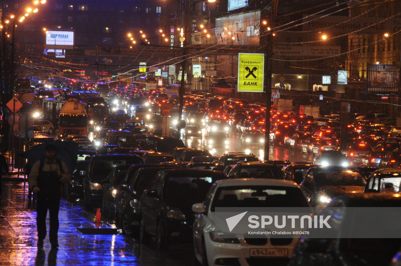 Traffic jams in Moscow
