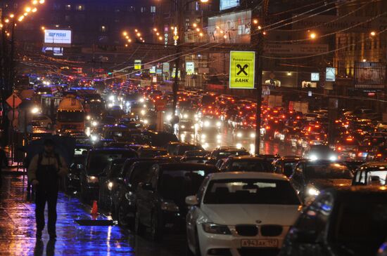 Traffic jams in Moscow