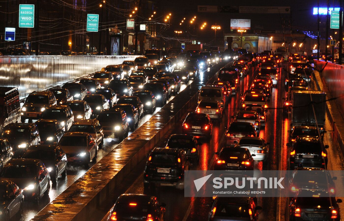 Traffic jams in Moscow