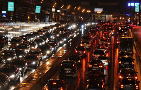 Traffic jams in Moscow