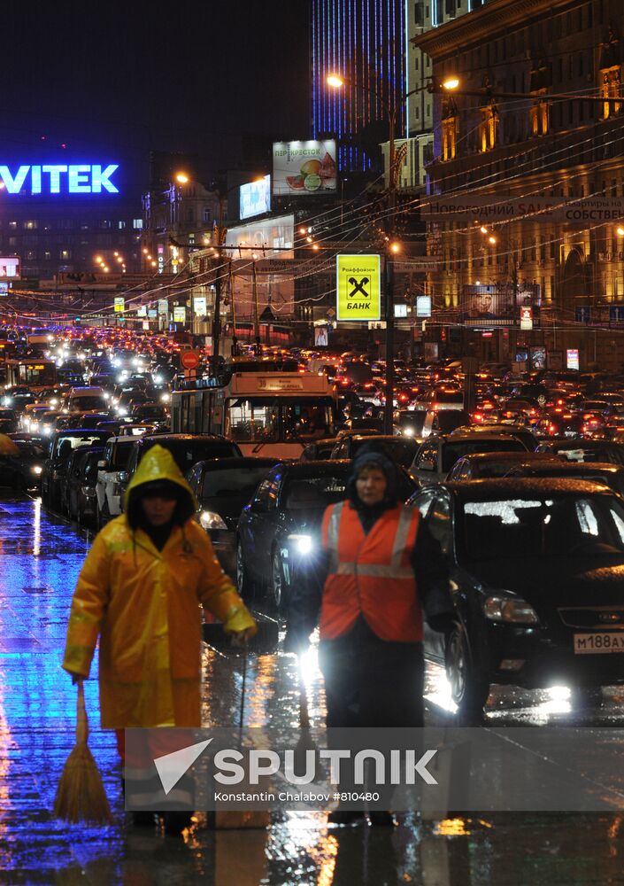 Traffic jams in Moscow