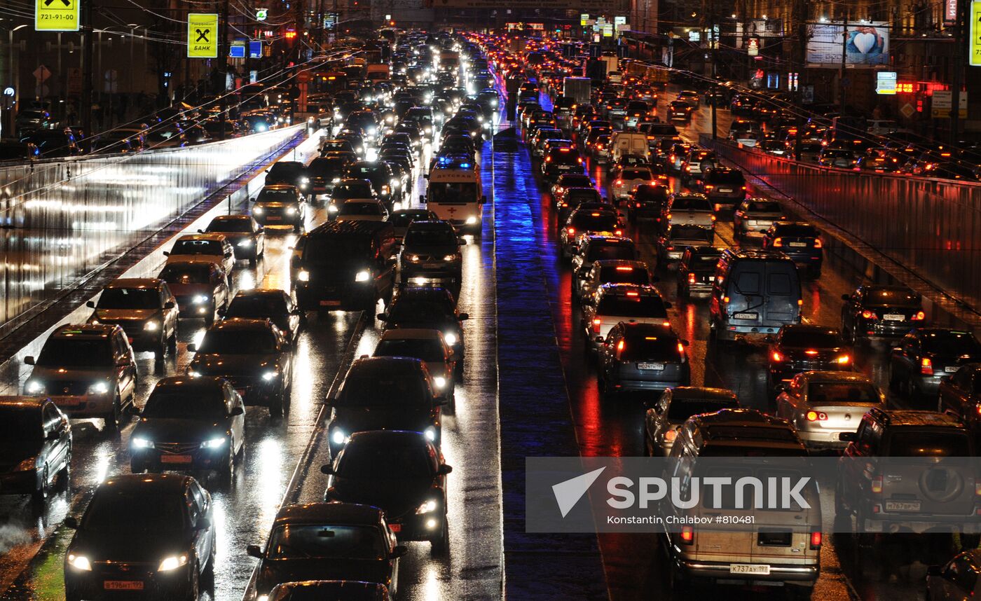 Traffic jams in Moscow