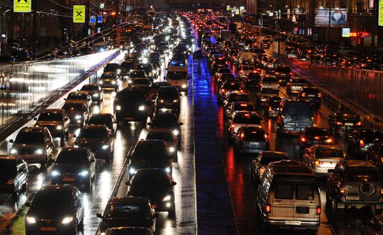 Traffic jams in Moscow