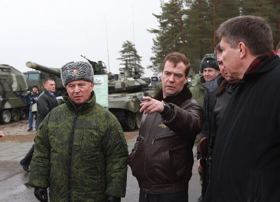 Dmitry Medvedev at Gorokhovetsky training ground
