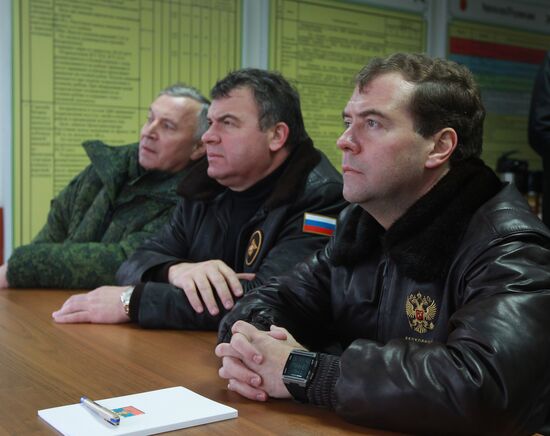 Dmitry Medvedev at Gorokhovetsky training ground