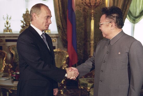 North Korean leader Kim Jong Il during his visit to Russia