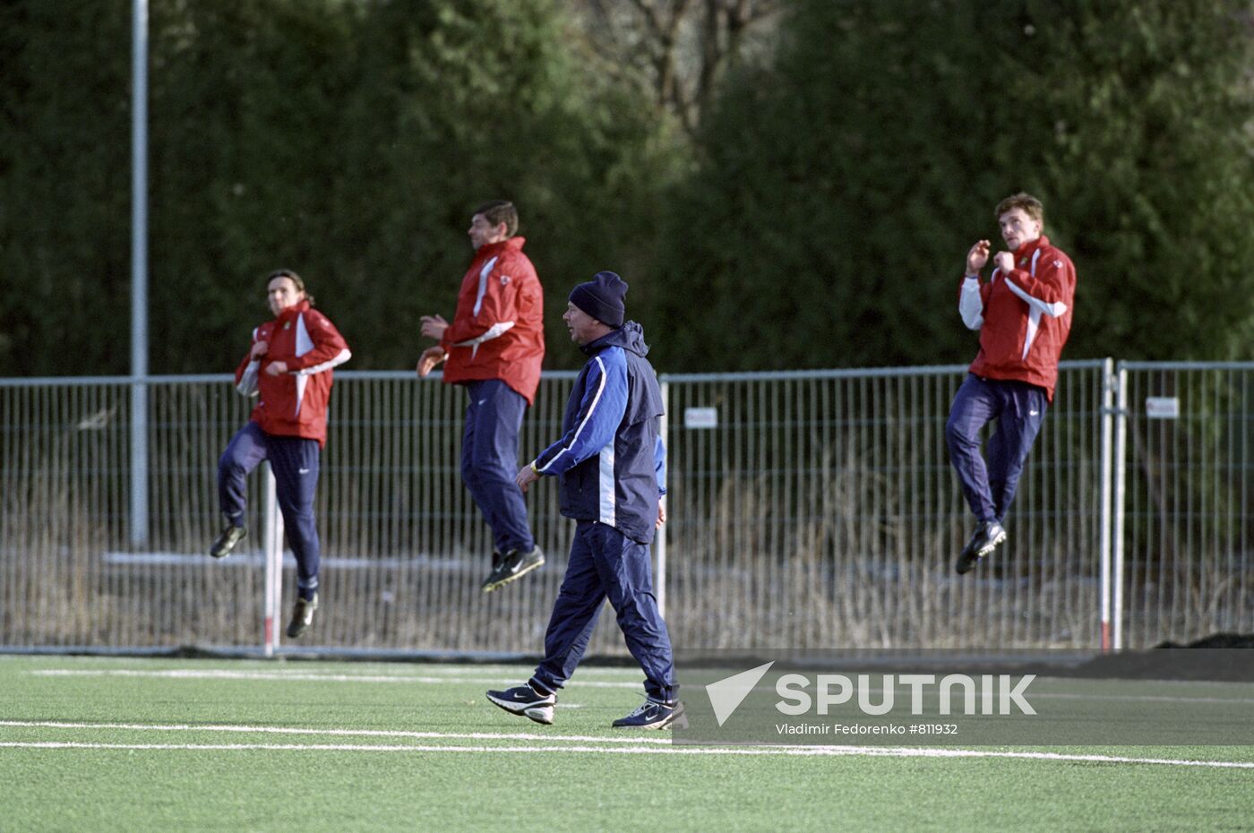 Russian national football team holds training