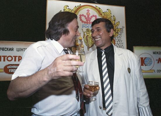 Scientists Yuri Tkachenko and Valentin Patrasenko