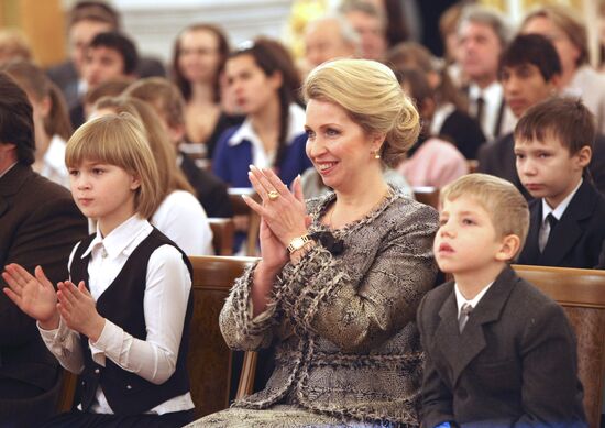 Svetlana Medvedev attends gala concert of young performers