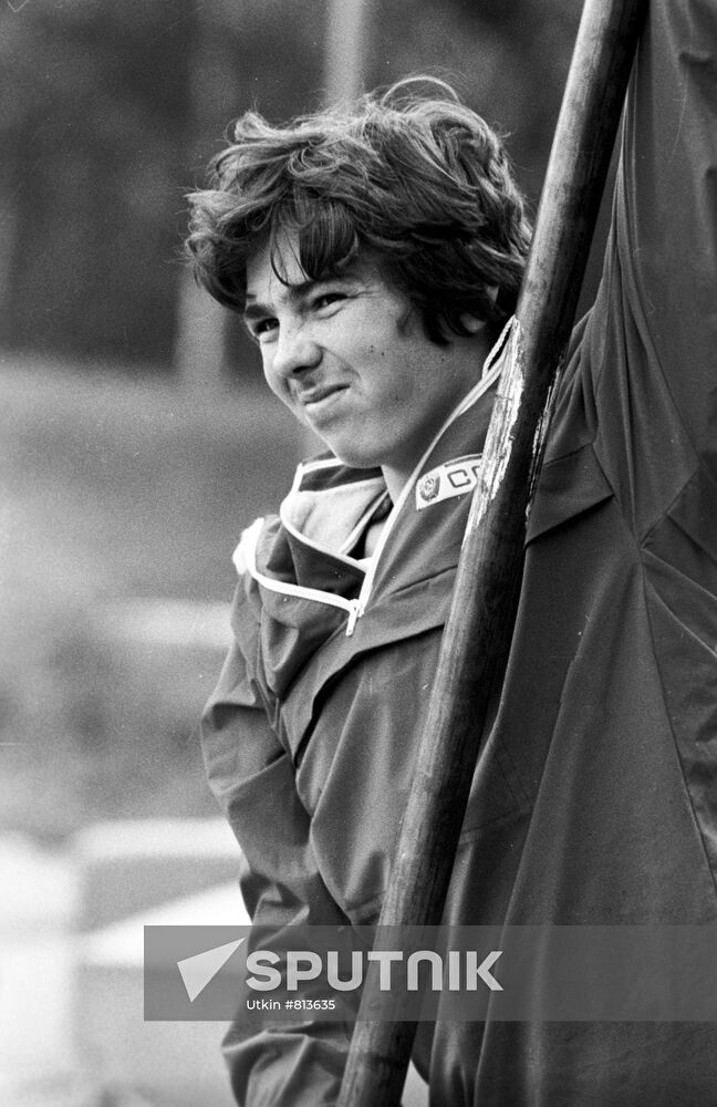 USSR pole vault champion Konstantin Volkov