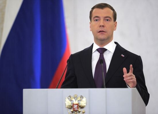 Dmitry Medvedev's annual address to Federal Assembly