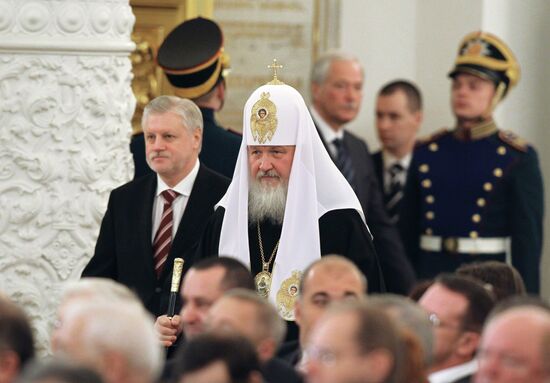 Sergei Mironov and Patriarch Kirill