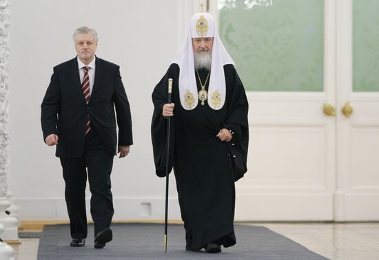 Sergei Mironov and Patriarch Kirill