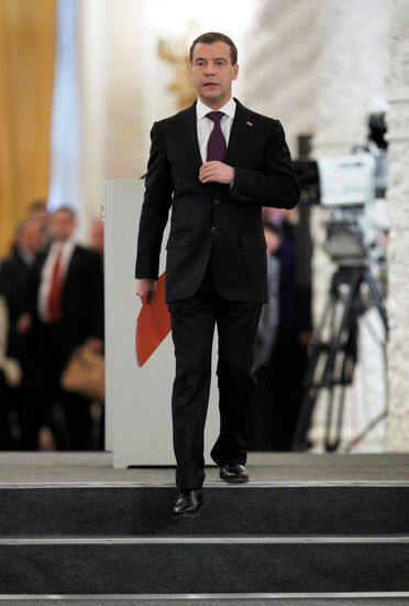 Dmitry Medvedev delivers state-of-the-nation address