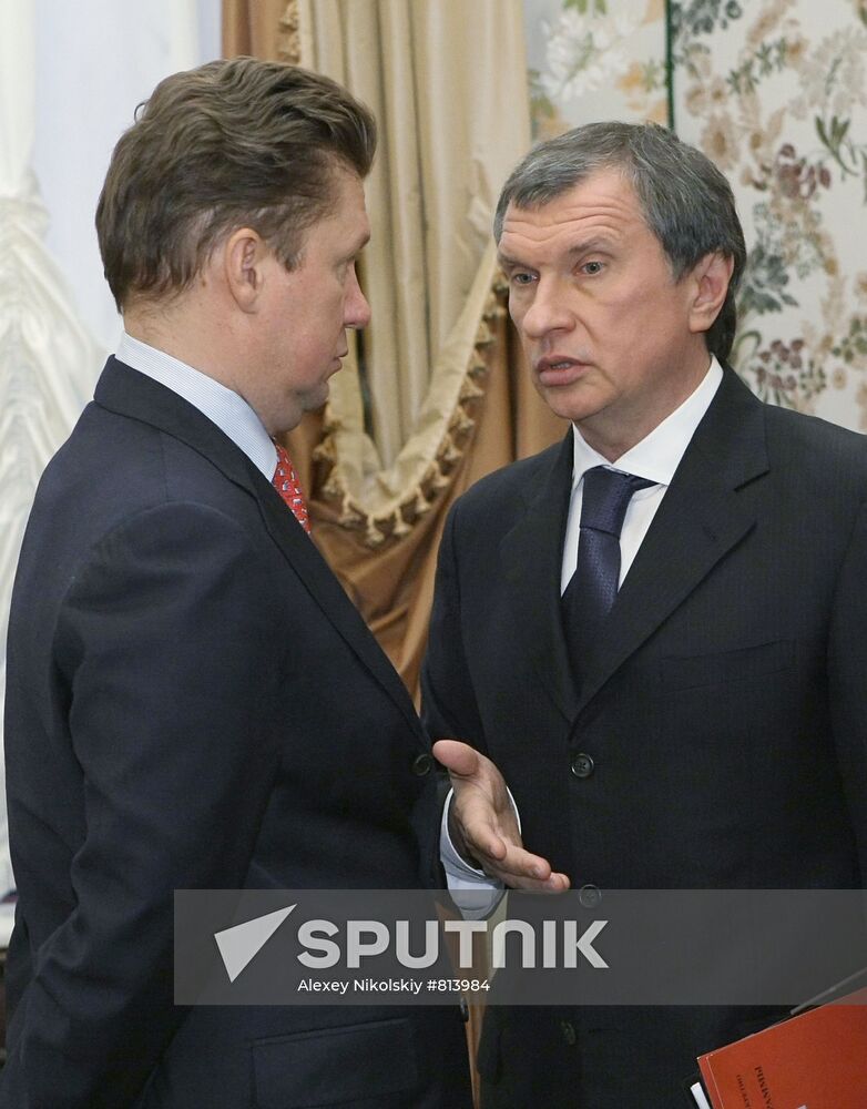 Alexei Miller and Igor Sechin