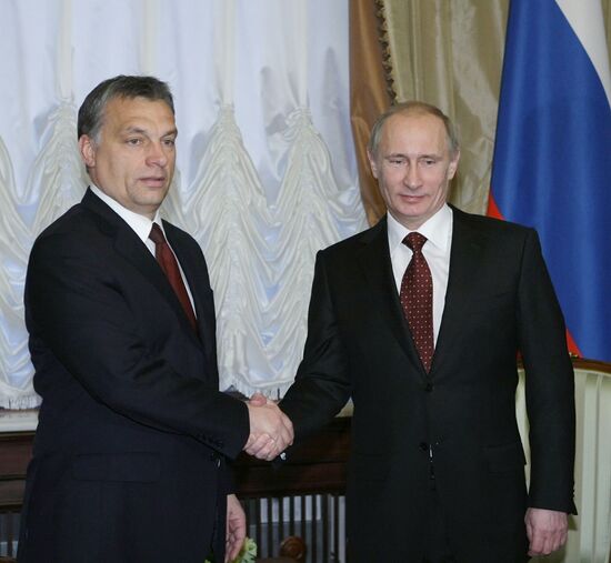 Vladimir Putin meets with Viktor Orban
