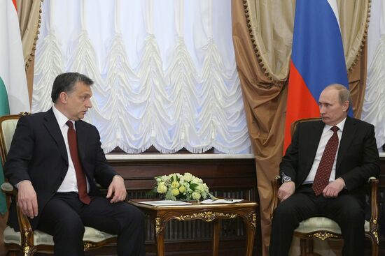 Vladimir Putin meets with Viktor Orban