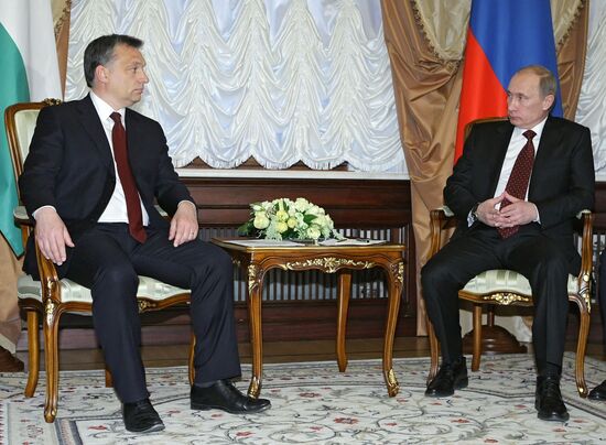 Vladimir Putin meets with Viktor Orban