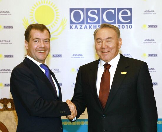 Dmitry Medvedev at OSCE summit in Astana
