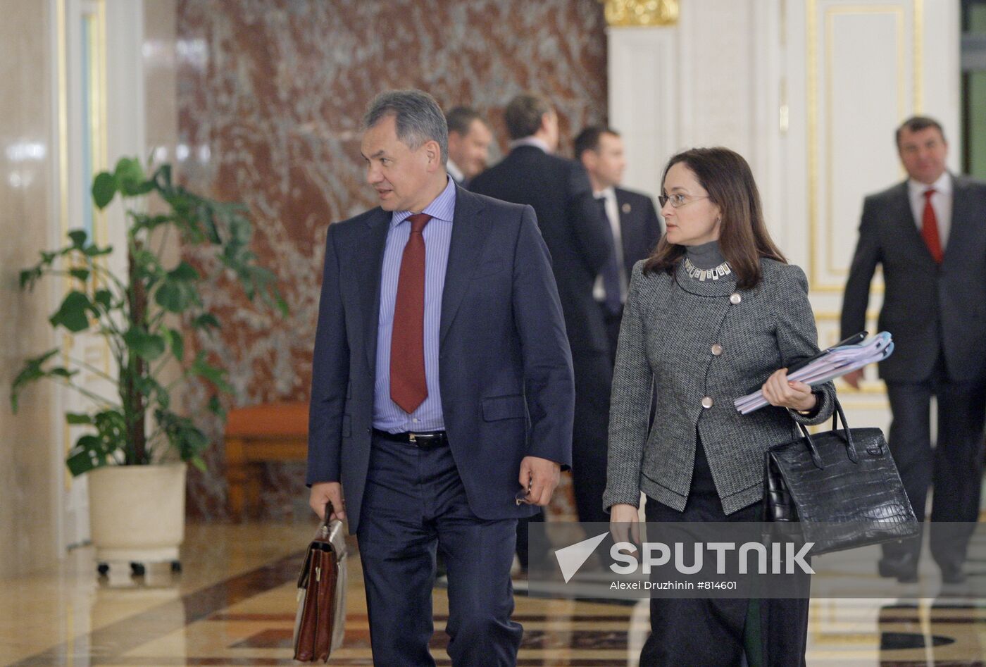 Sergei Shoigu and Elvira Nabiullina