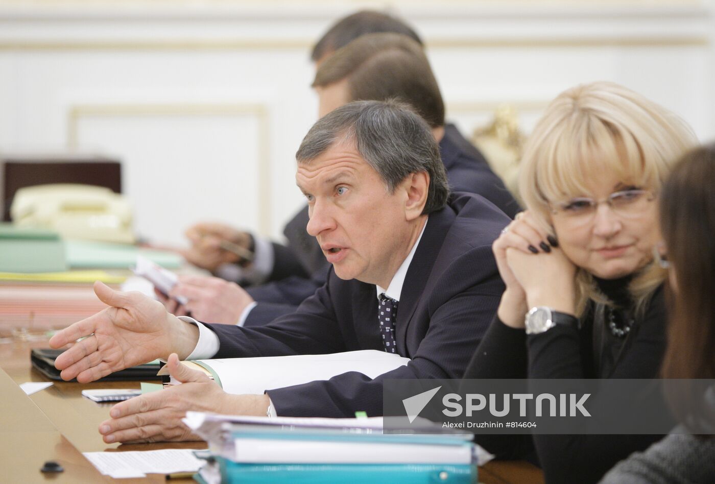 Tatyana Golikova and Igor Sechin