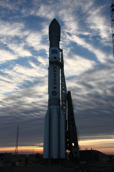 Proton M missile set for launch at Baikonur