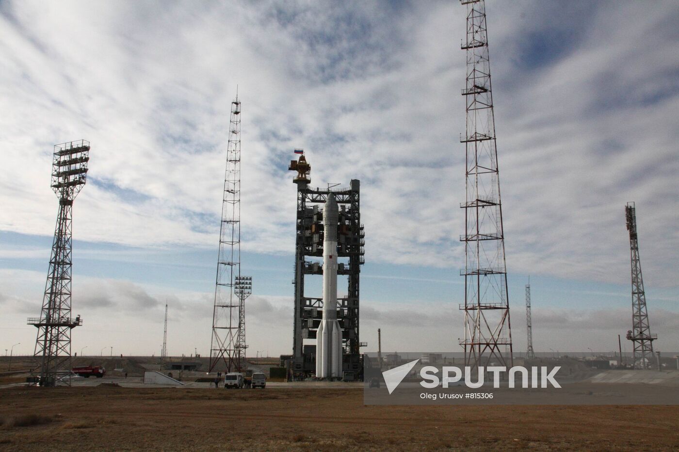 Proton M missile set for launch at Baikonur