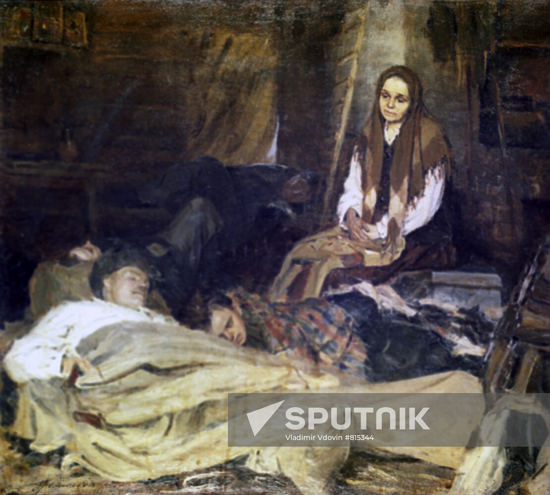 Reproduction of picture "Mother", by Boris Nemensky