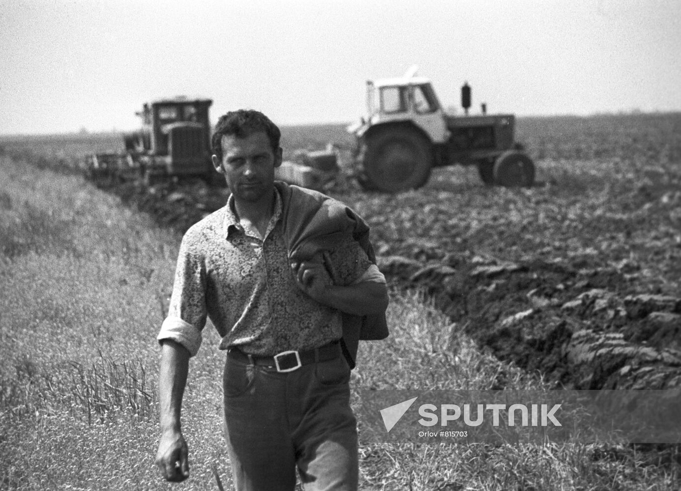 Tractor driver Nikolai Plyukovsky