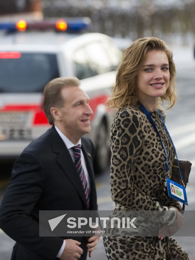 Igor Shuvalov and Natalia Vodyanova