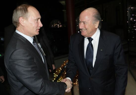 Vladimir Putin meets with Joseph Blatter
