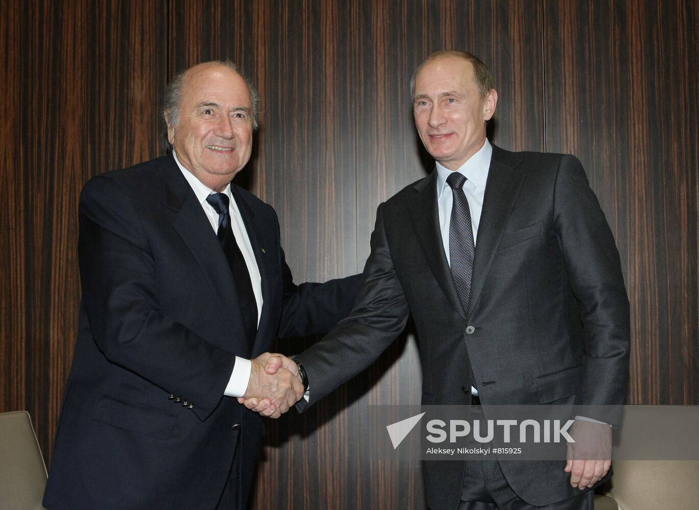 Vladimir Putin meets with Joseph Blatter