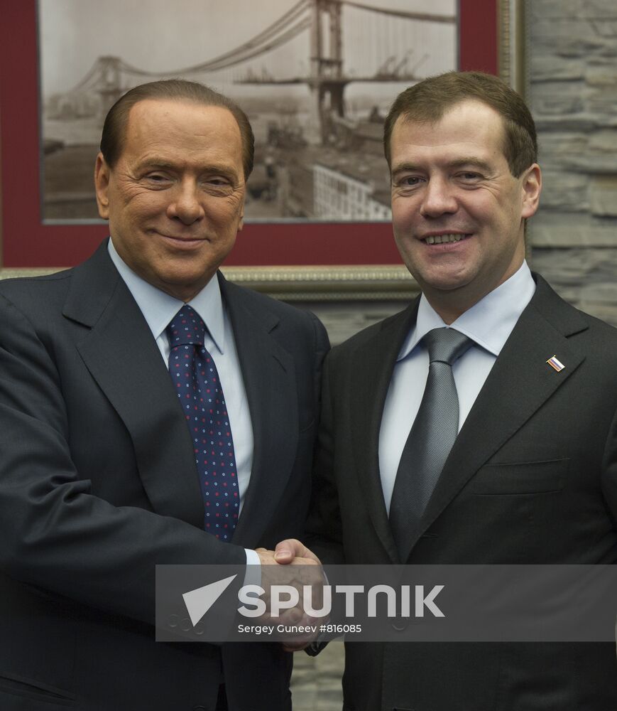 Medvedev, Berlusconi in Krasnaya Polyana