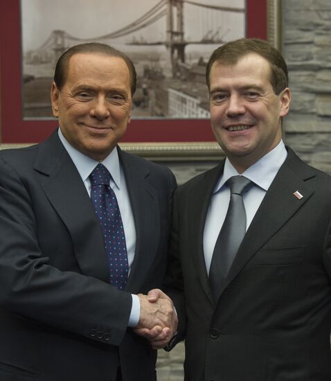 Medvedev, Berlusconi in Krasnaya Polyana