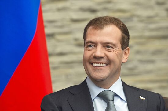 Medvedev, Berlusconi in Krasnaya Polyana