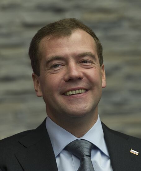 Medvedev, Berlusconi in Krasnaya Polyana