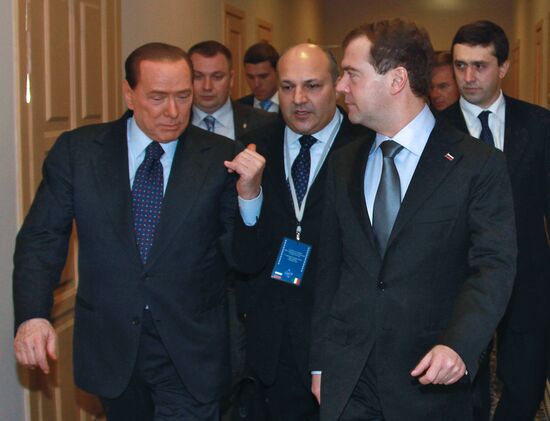 Medvedev, Berlusconi in Krasnaya Polyana