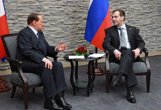 Medvedev, Berlusconi in Krasnaya Polyana