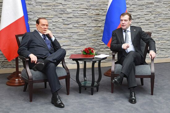 Medvedev, Berlusconi in Krasnaya Polyana