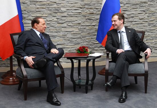 Medvedev, Berlusconi in Krasnaya Polyana