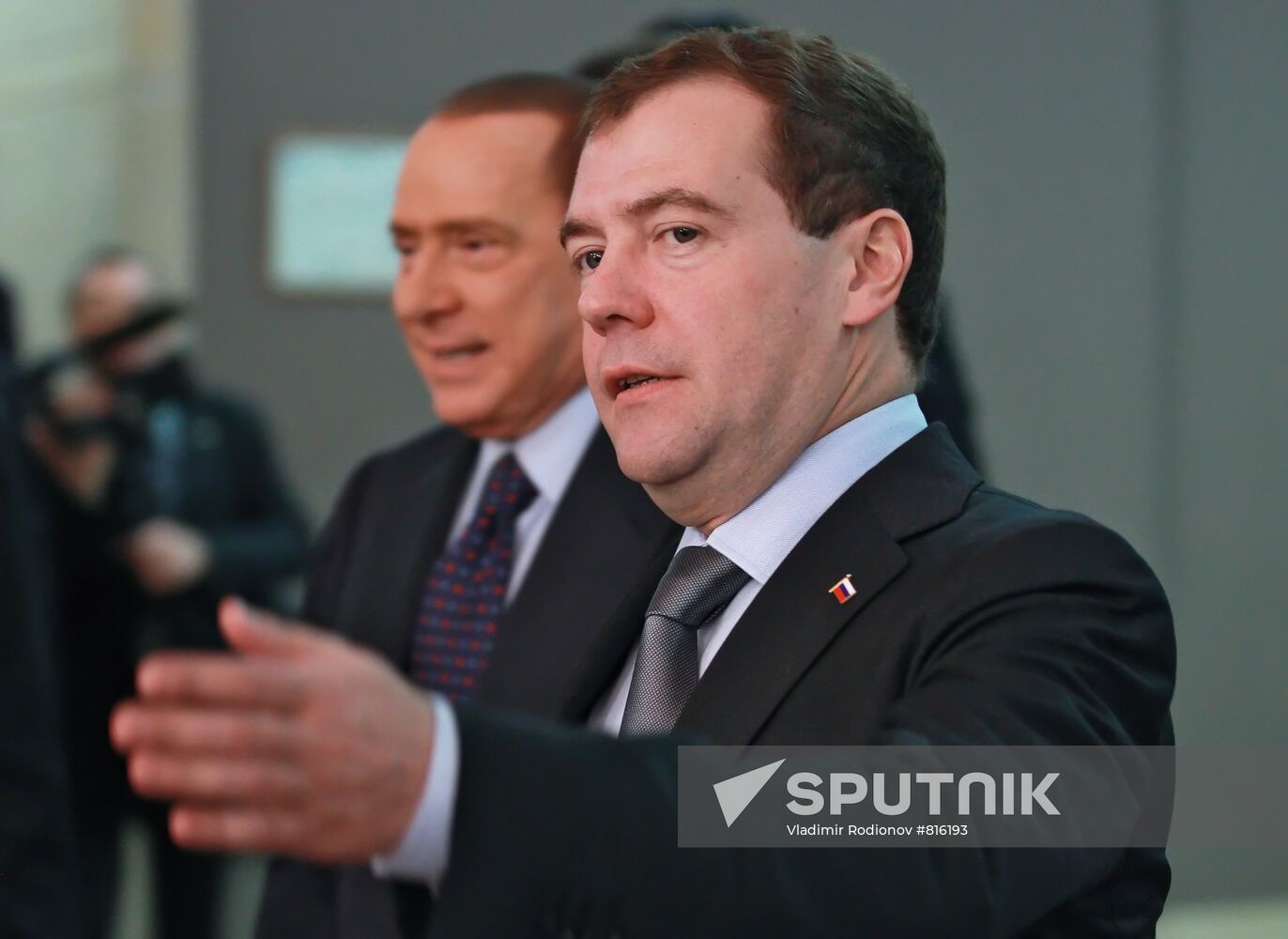 Medvedev, Berlusconi in Krasnaya Polyana