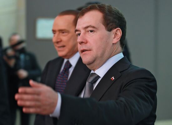Medvedev, Berlusconi in Krasnaya Polyana