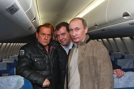Dmitry Medvedev, Vladimir Putin, Silvio Berlusconi